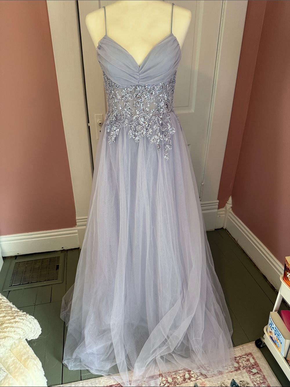 Windsor Lavender Lace & Tulle Prom Dress